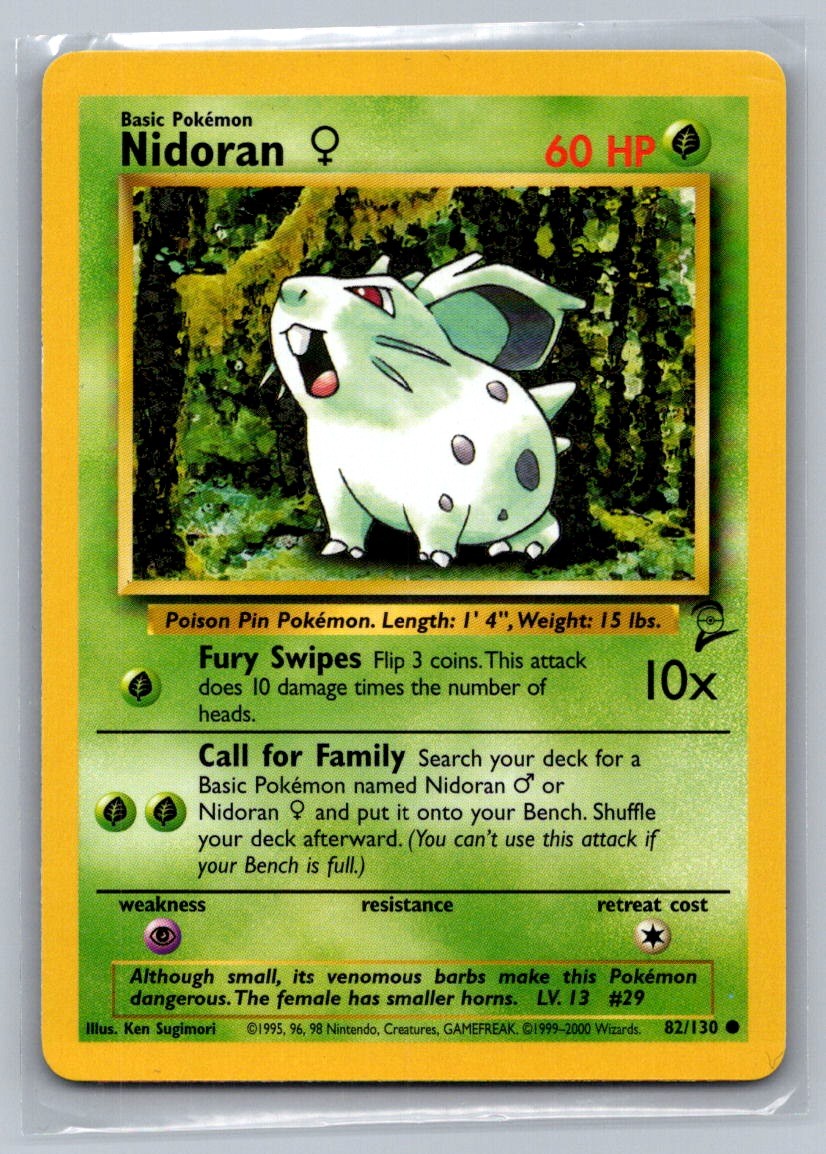 Nidoran F Common 082/130 Base Set 2 LP