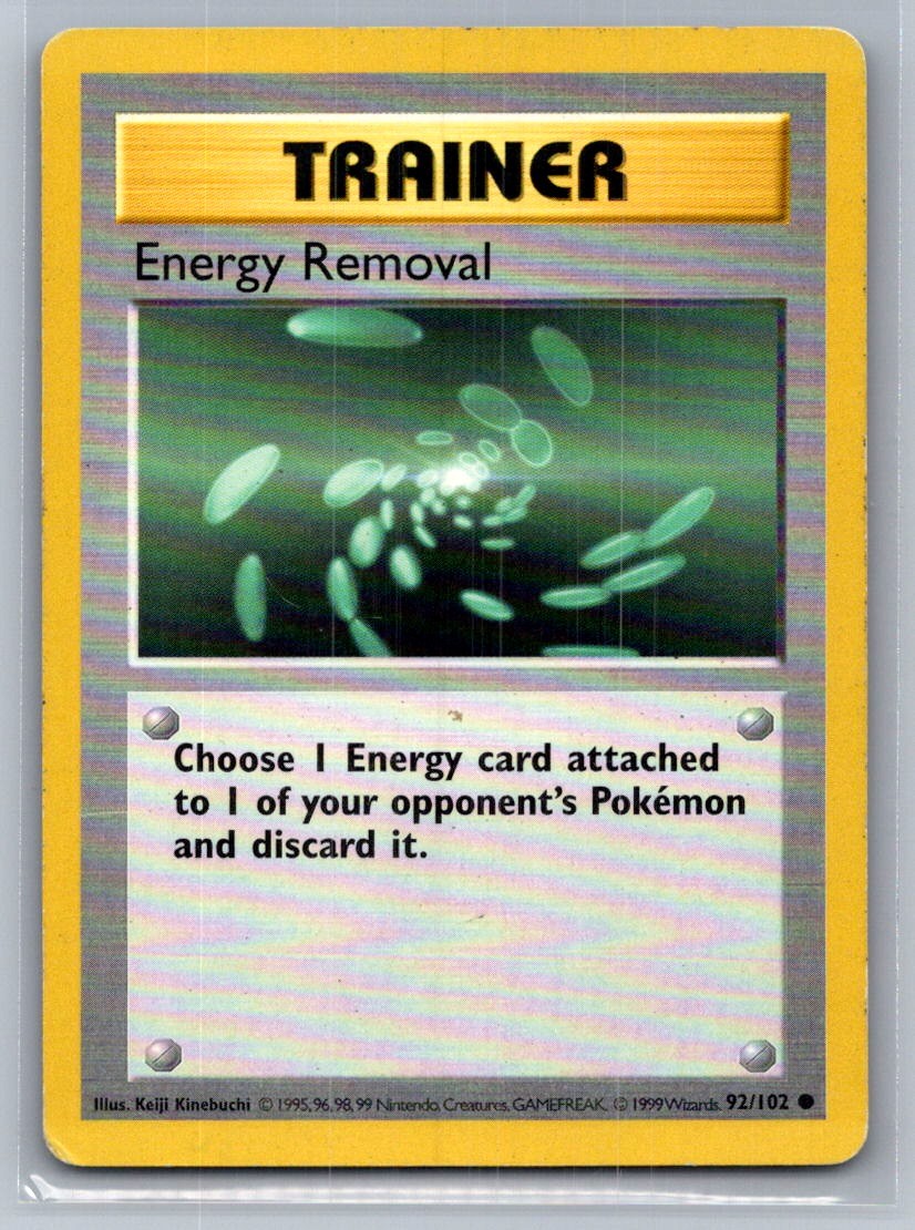 Energy Removal Unlimited Common 092/102 Base Set (Shadowless) LP