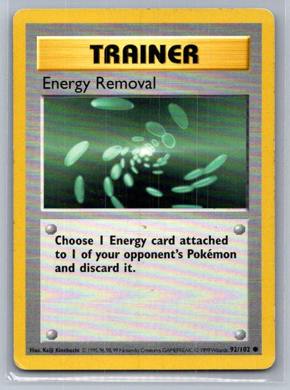 Energy Removal Unlimited Common 092/102 Base Set (Shadowless) LP