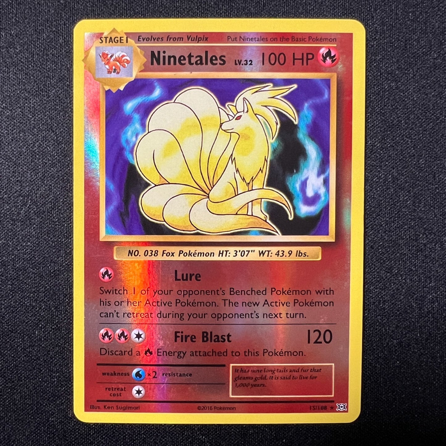 Ninetales 15/108 2016 XY Evolutions Pokemon Cards TCG Reverse Holo Rare - LP