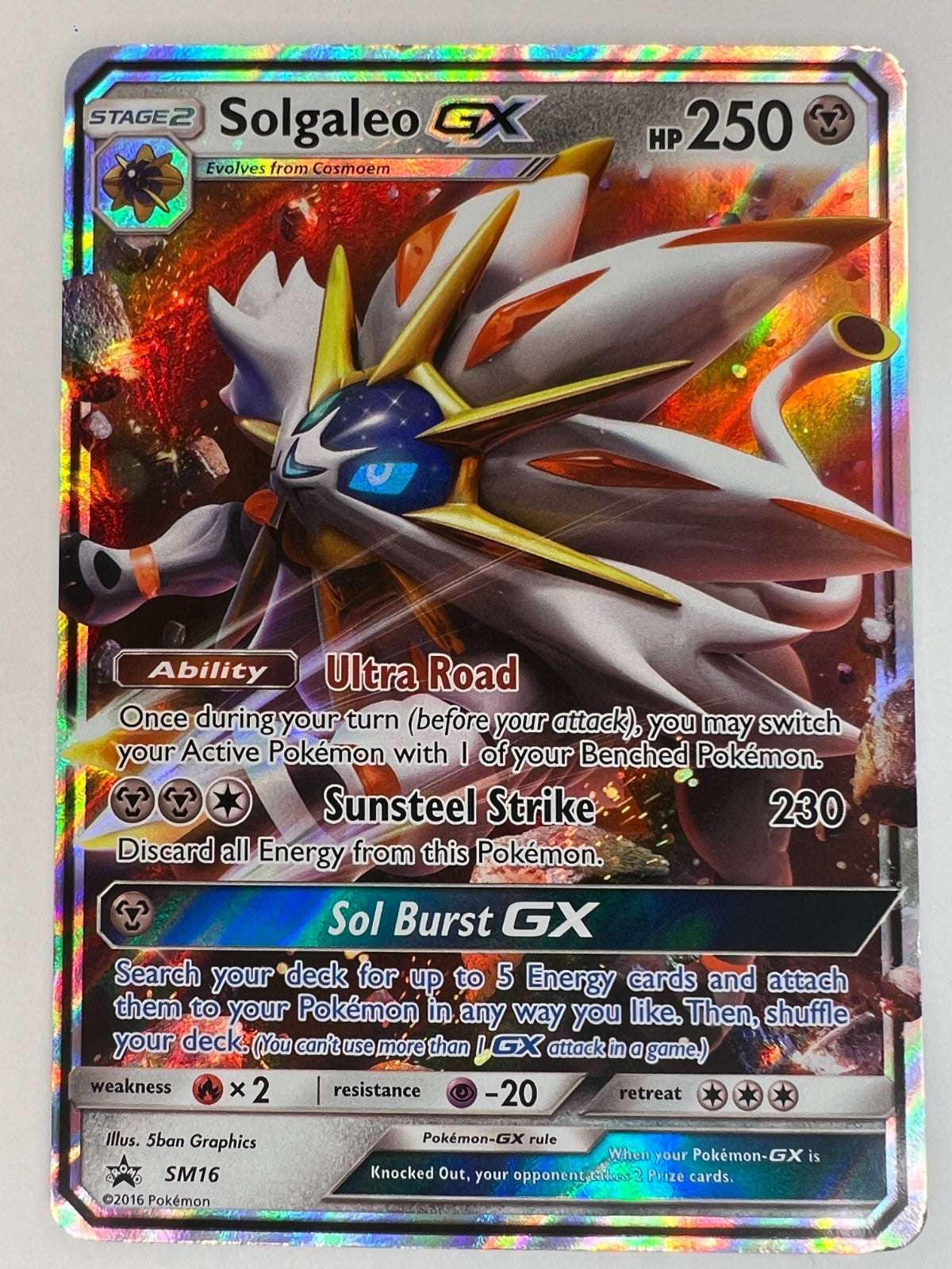 Solgaleo GX SM16 - Pokemon TCG Black Star Promo (2016) Holo Ultra