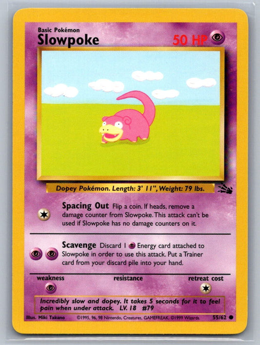 Slowpoke Unlimited Common 55/62 Fossil LP