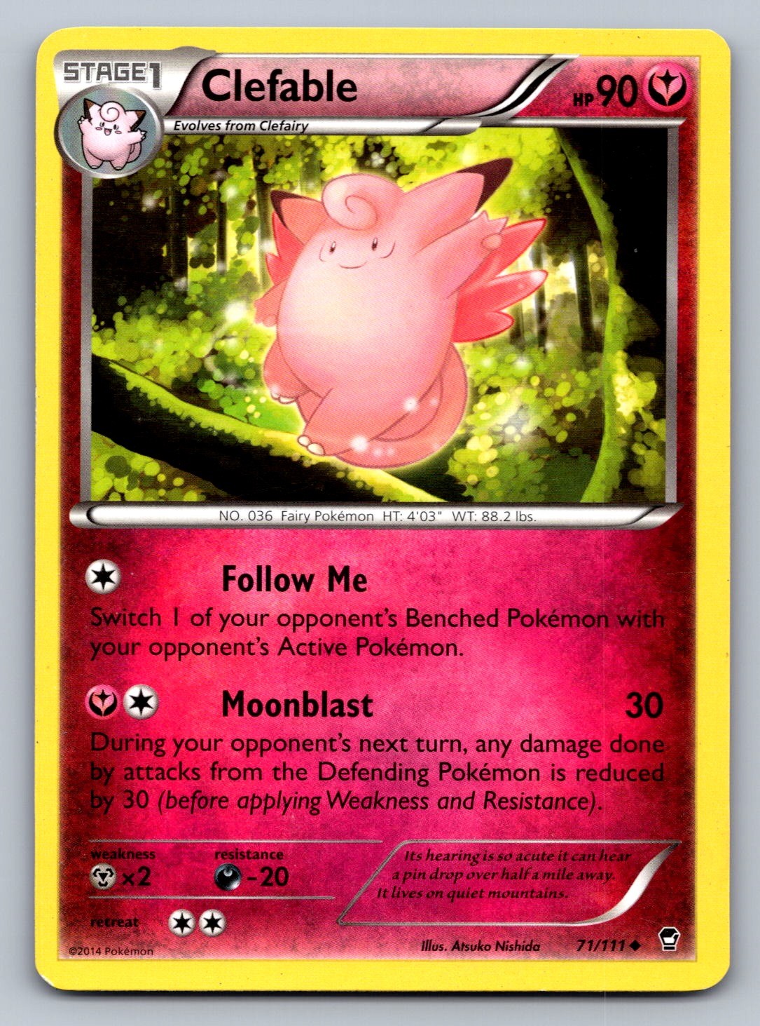 Clefable Uncommon 71/111 XY - Furious Fists NM