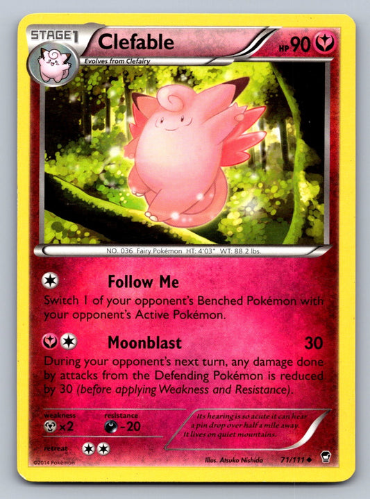 Clefable Uncommon 71/111 XY - Furious Fists NM