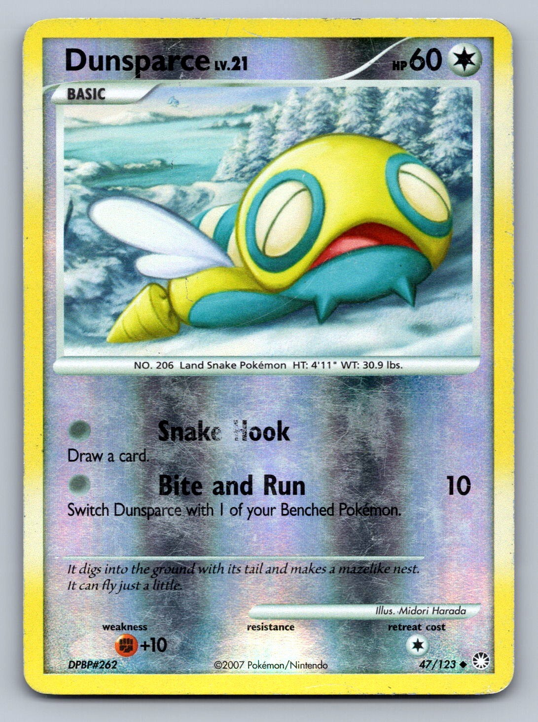 Dunsparce 47/123 Colorless Reverse Holo Mysterious Treasures LP