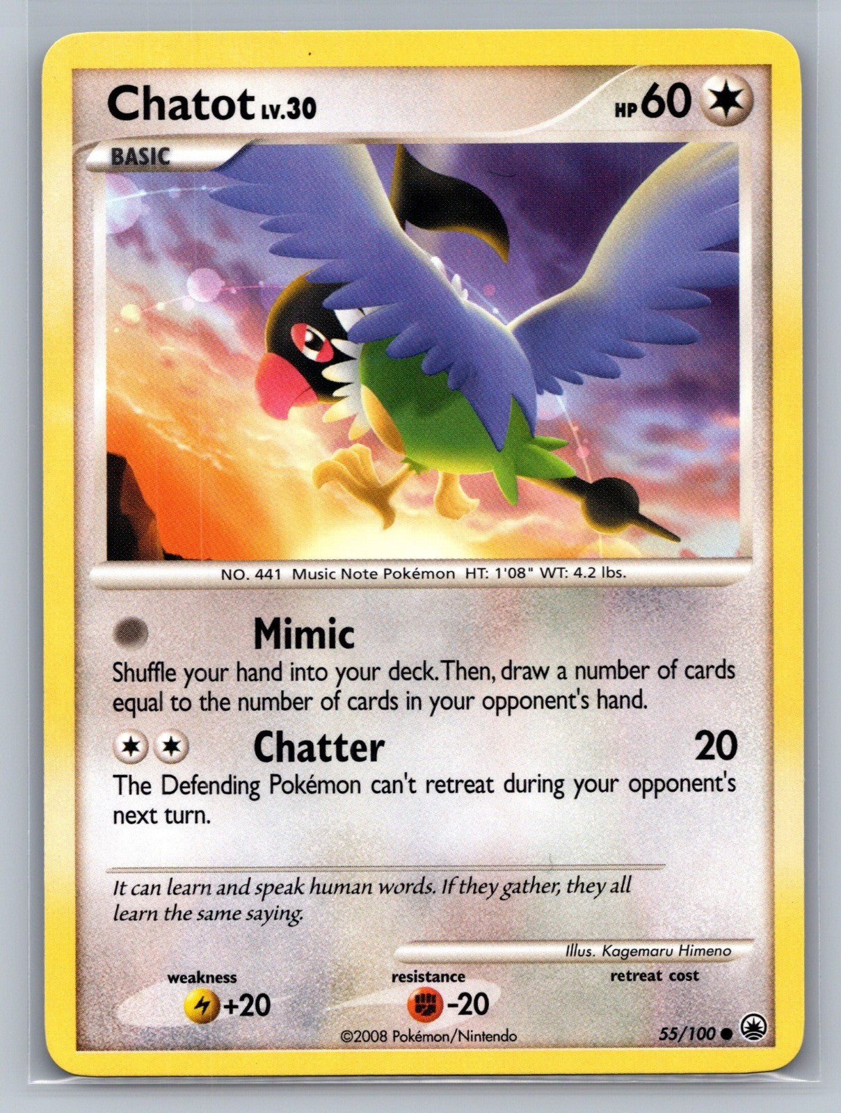 Chatot Common 55/100 Majestic Dawn LP