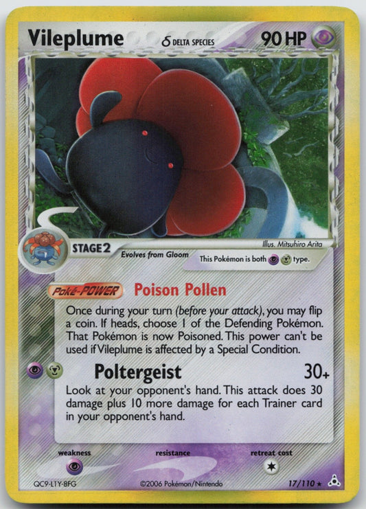 Vileplume (Delta Species) Holo Holo Rare 17/110 Holon Phantoms NM