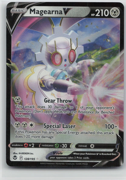 Magearna V Holo Ultra Rare 128/195 SWSH12: Silver Tempest NM