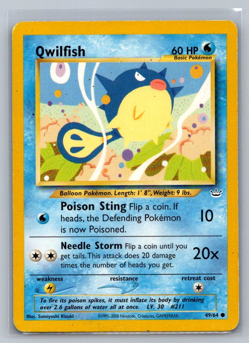 Qwilfish Unlimited Common 49/64 Neo Revelation LP