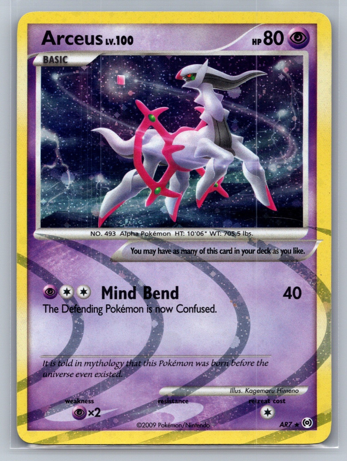 Arceus () Holo Rare AR7 Arceus LP