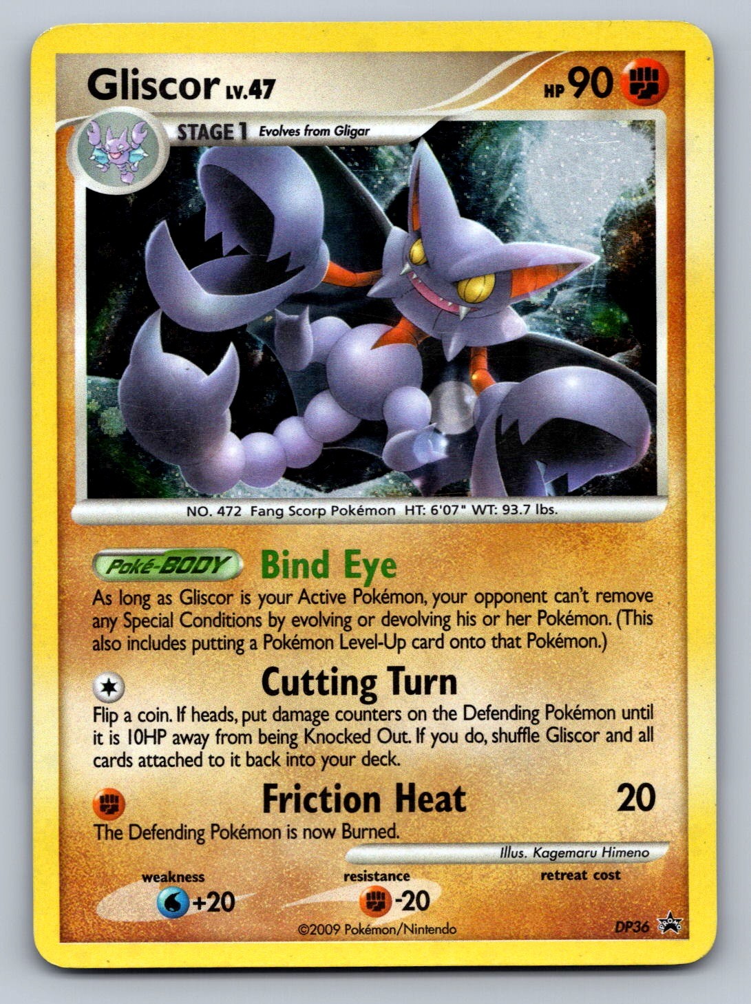 Gliscor DP36 Fighting Holo Diamond and Pearl Promos LP