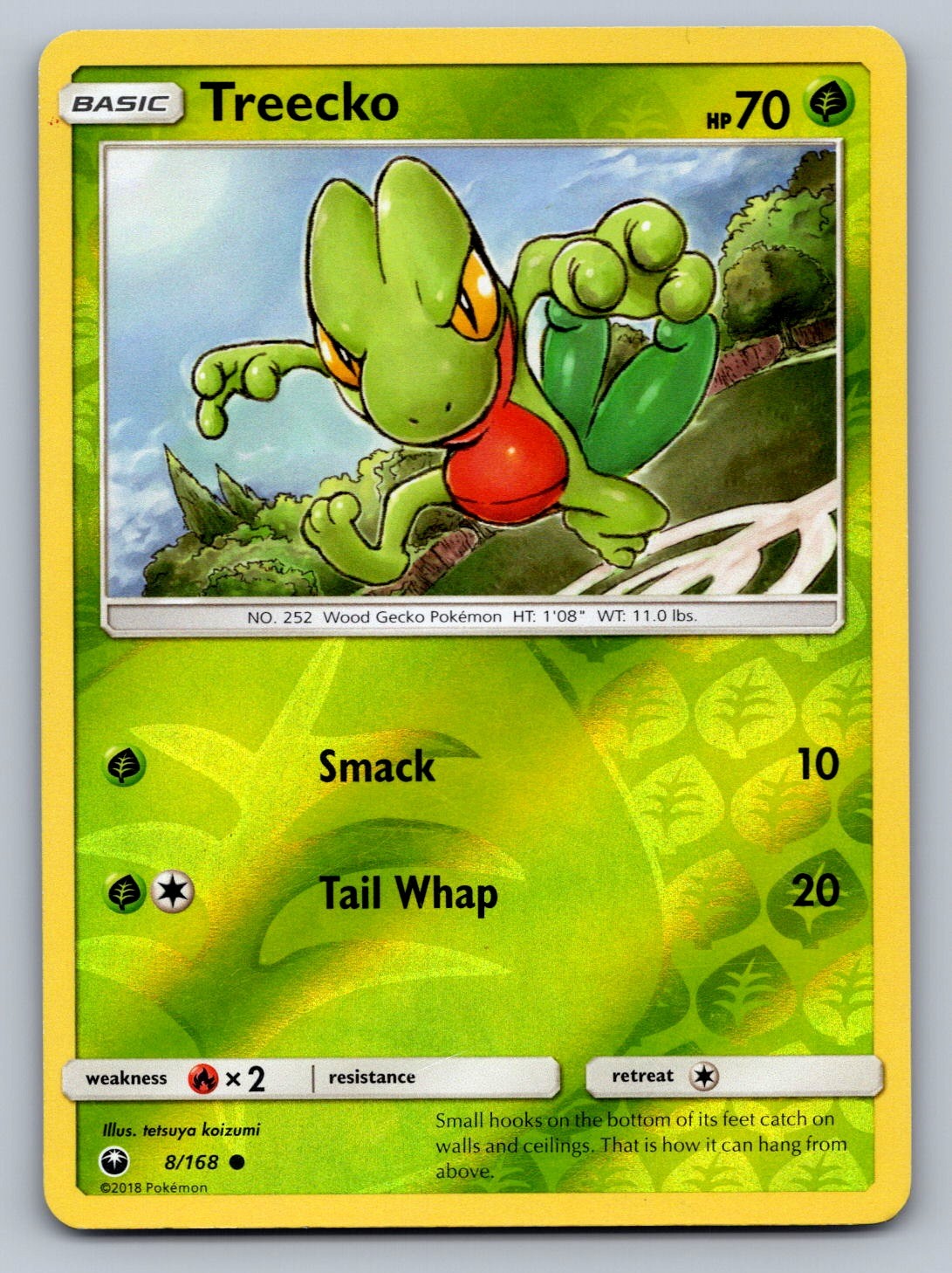 Treecko (8) Reverse Holo Common 8/168 SM - Celestial Storm NM
