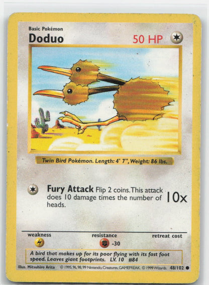 Doduo Unlimited Common 048/102 Base Set (Shadowless) MP