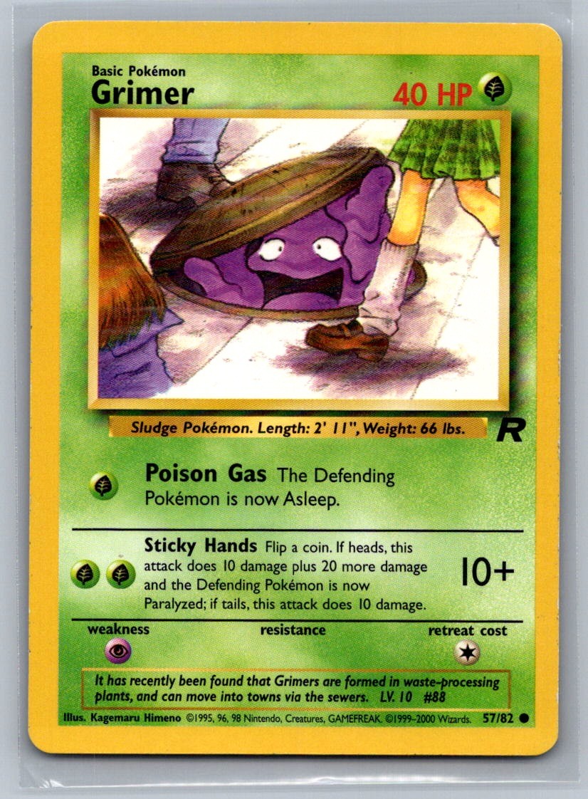Grimer Unlimited Common 57/82 Team Rocket LP