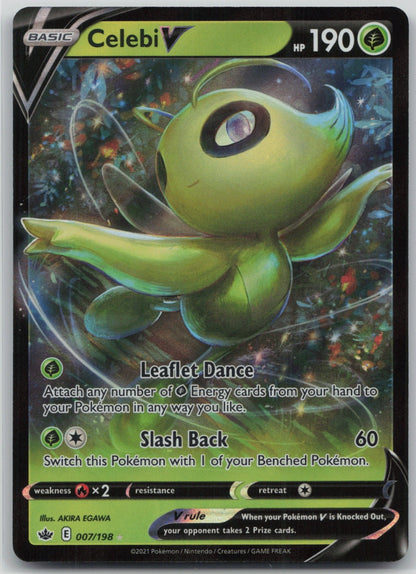 Celebi V Holo Ultra Rare 007/198 SWSH06: Chilling Reign NM