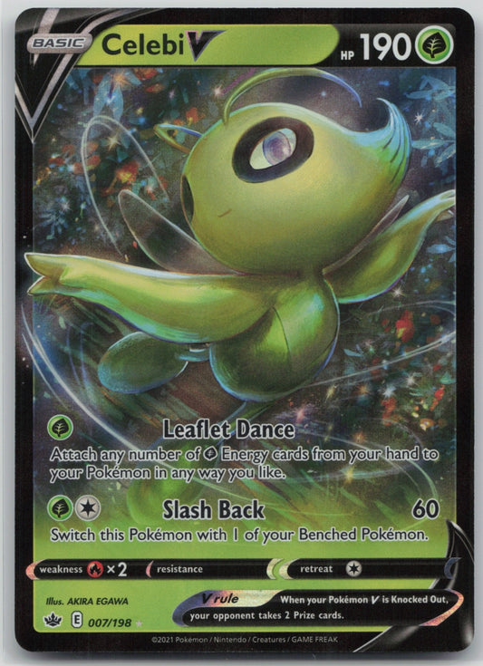 Celebi V Holo Ultra Rare 007/198 SWSH06: Chilling Reign NM