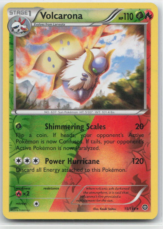 Volcarona Reverse Holo Rare 15/114 XY - Steam Siege NM