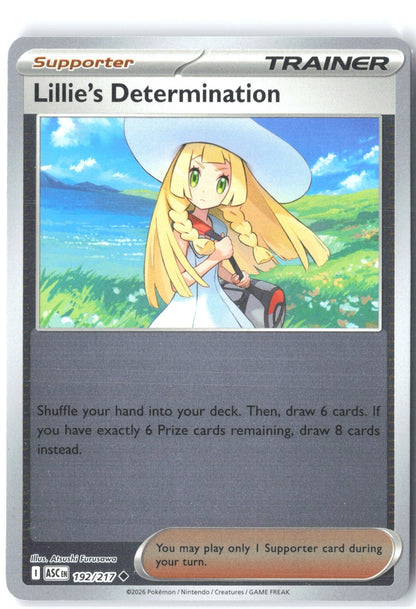 Lillie's Determination Reverse Holo Uncommon 192/217 ME: Ascended Heroes NM