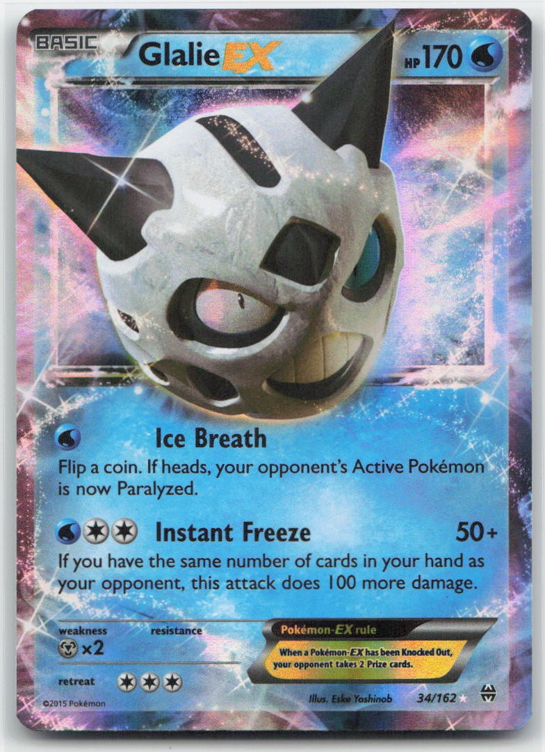 Glalie EX Holo Ultra Rare 34/162 XY - BREAKthrough NM