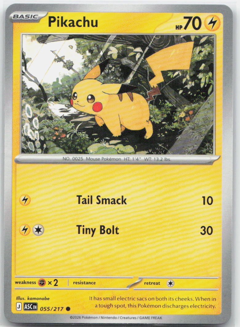 Pikachu Common 055/217 ME: Ascended Heroes NM