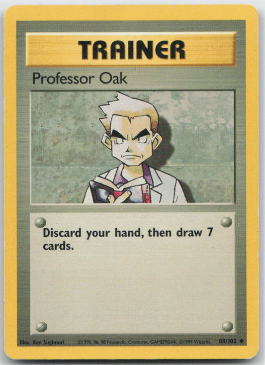 Professor Oak Normal Uncommon 088/102 Base Set LP