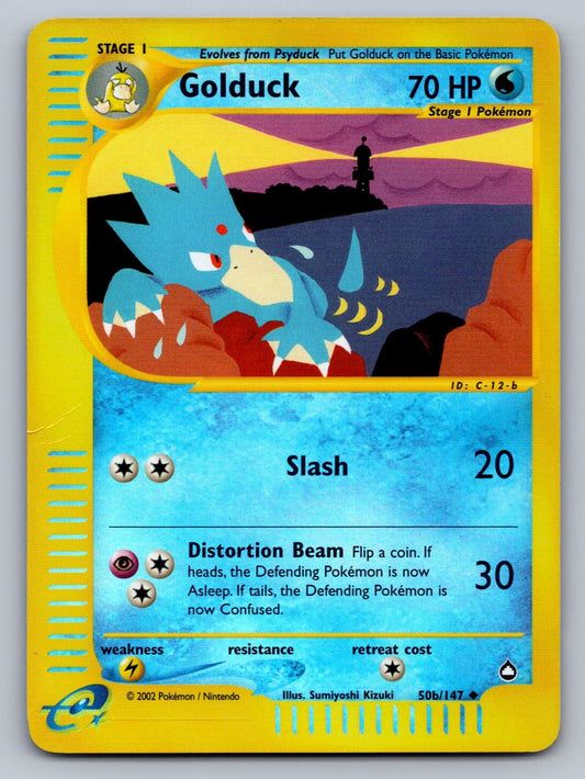 Golduck (50b) Reverse Holo Uncommon 050b/147 Aquapolis NM