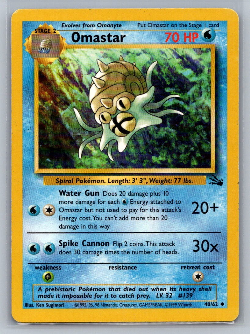 Omastar Unlimited Uncommon 40/62 Fossil LP