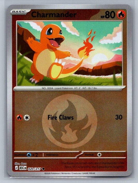 Charmander (Energy Symbol Pattern) Reverse Holo 020/217 ME: Ascended Heroes NM