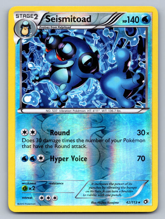 Seismitoad 42/113 Water Reverse Holo Legendary Treasures NM