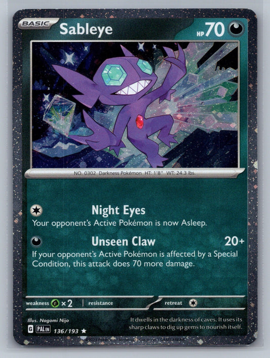 Sableye (Cosmos Holo) Holo Rare 136/193 Miscellaneous Cards & Products NM