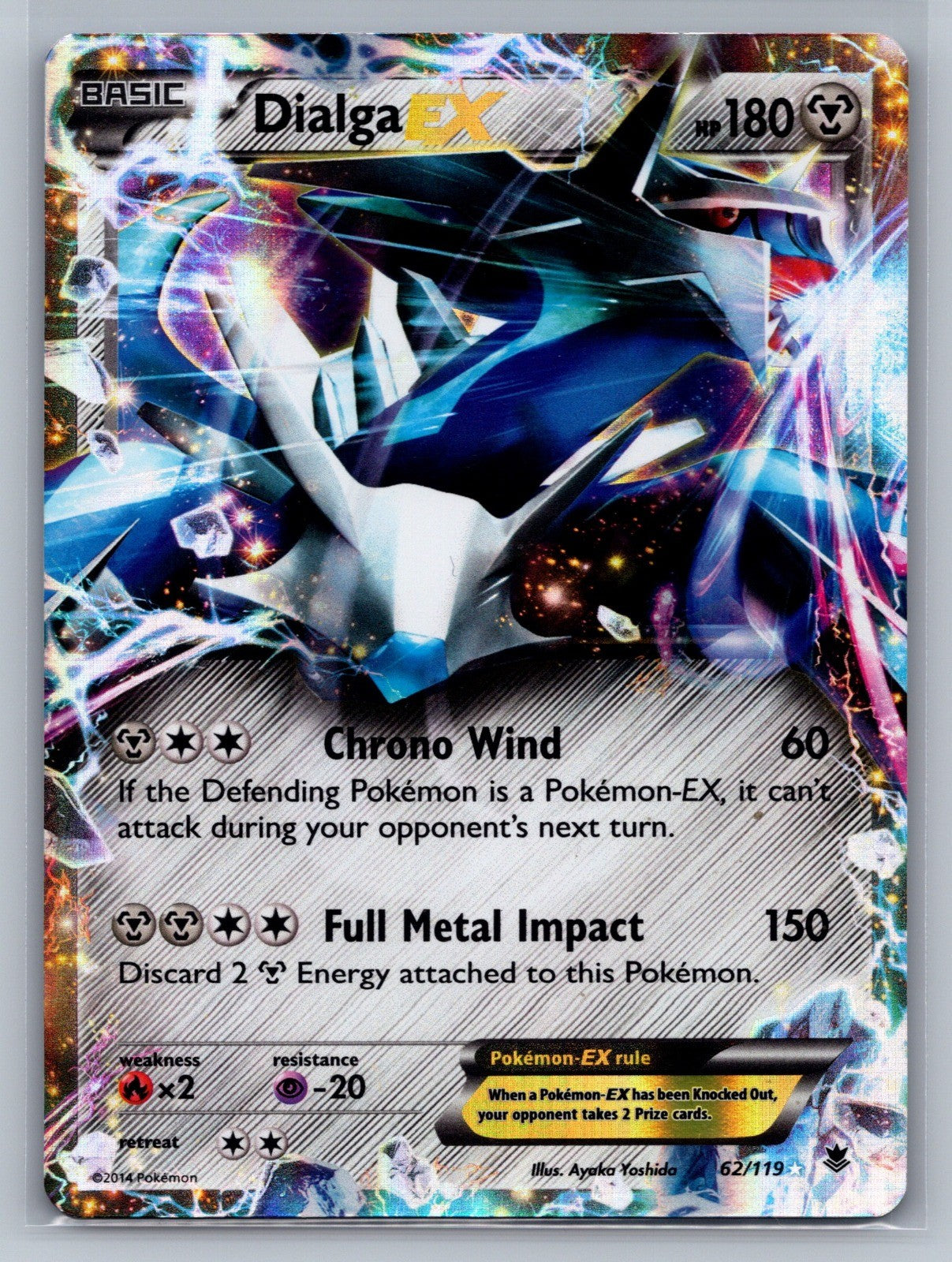 Dialga EX Holo Ultra Rare 62/119 XY - Phantom Forces LP