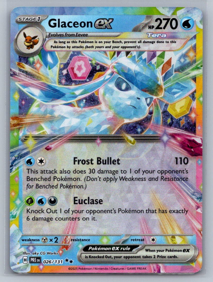 Glaceon ex - Holofoil 026/131 SV: Prismatic Evolutions NM