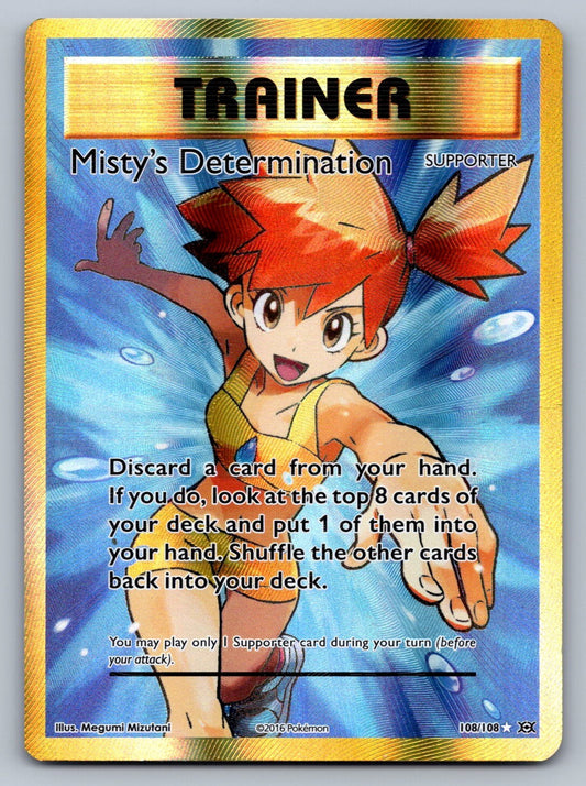 Misty's Determination (Full Art) Holo Ultra Rare 108/108 XY - Evolutions LP