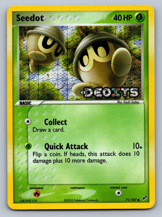 Seedot 71/107 Grass Reverse Holo Deoxys NM