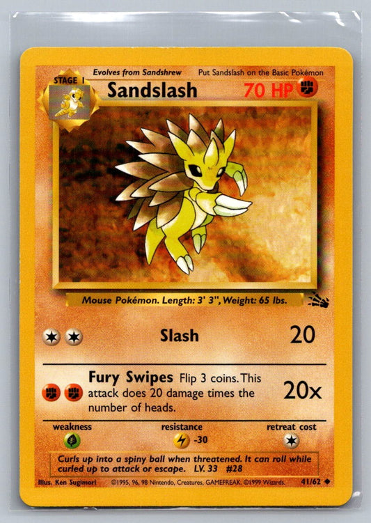 Sandslash Unlimited 41/62 Fossil LP