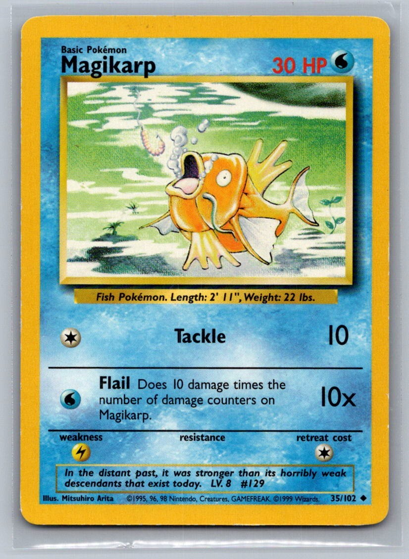 Magikarp Uncommon 035/12.1502 Base Set LP