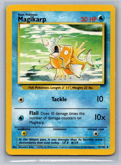 Magikarp Uncommon 035/12.1502 Base Set LP