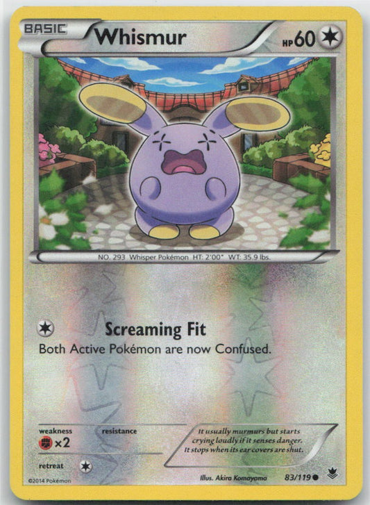Whismur Reverse Holo Common 83/119 XY - Phantom Forces NM
