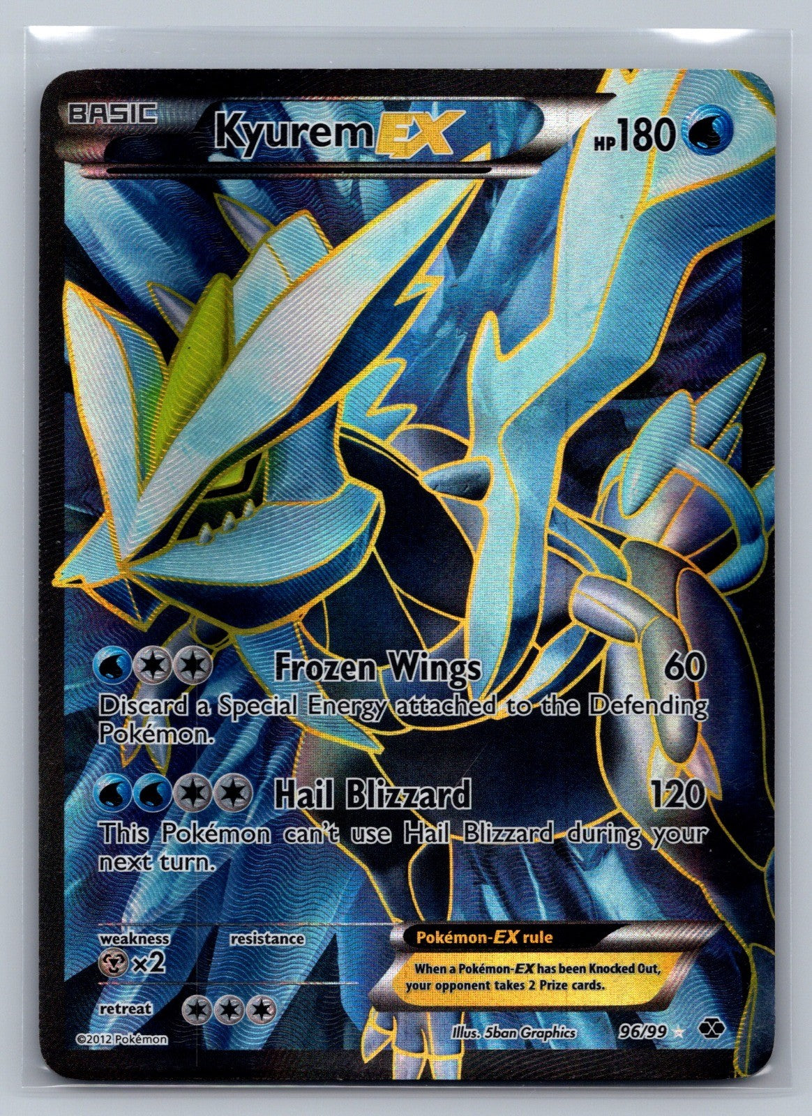 Kyurem EX (96 Full Art) Holo Ultra Rare 96/99 Next Destinies MP