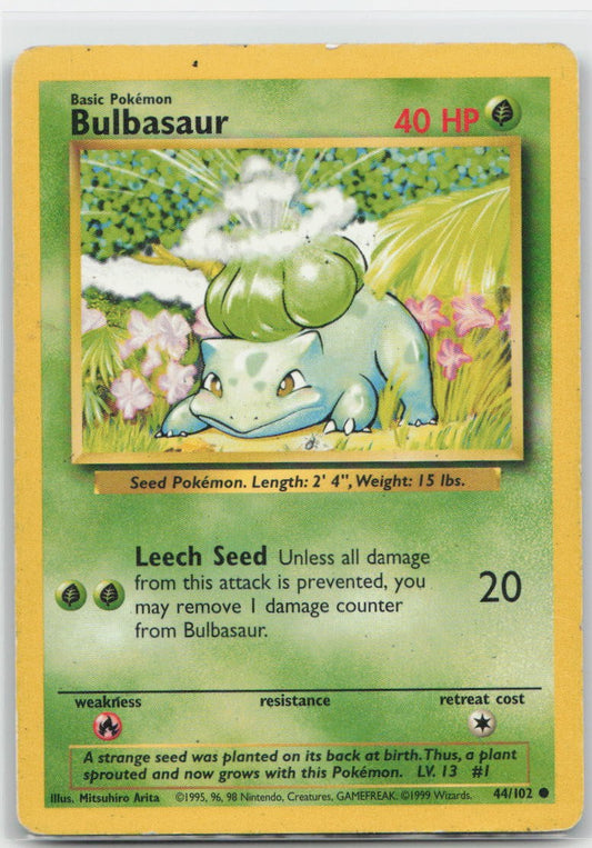 Bulbasaur Normal Common 044/102 Base Set MP