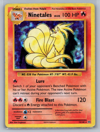 Ninetales Holo Rare 15/108 XY - Evolutions MP