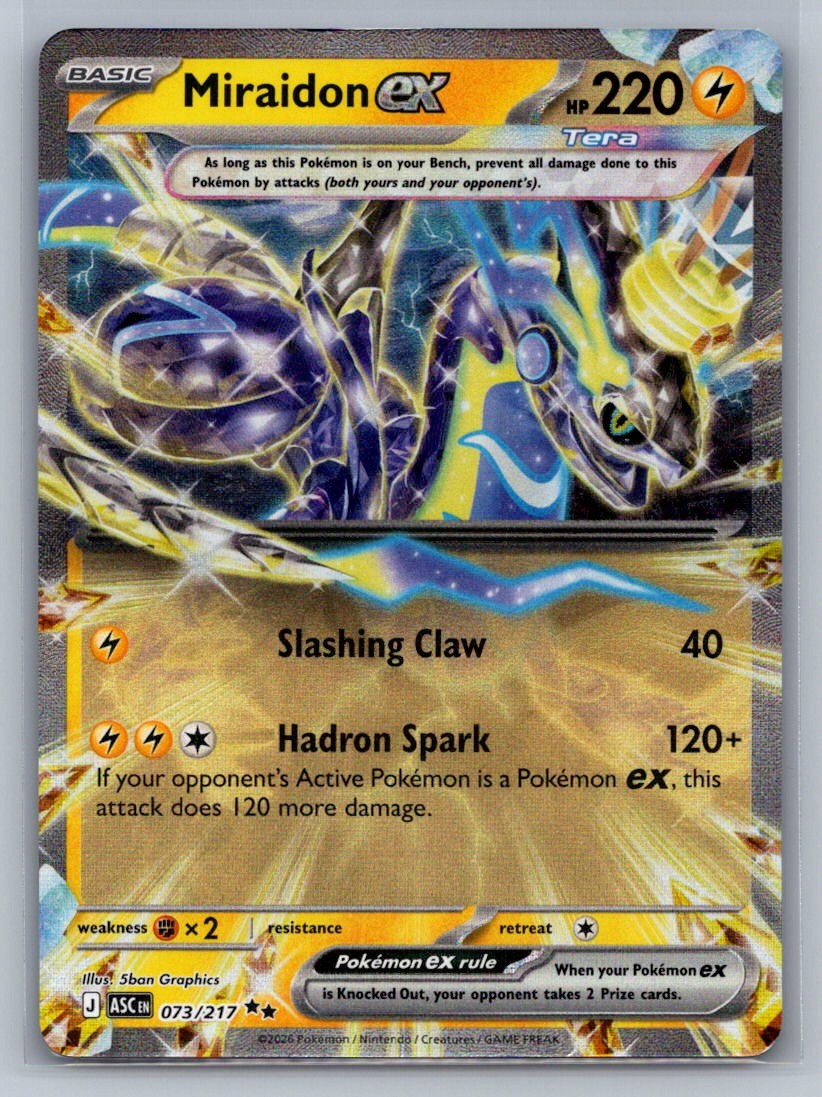 Miraidon ex Holo Double Rare 073/217 ME: Ascended Heroes NM