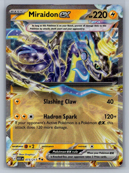 Miraidon ex Holo Double Rare 073/217 ME: Ascended Heroes NM