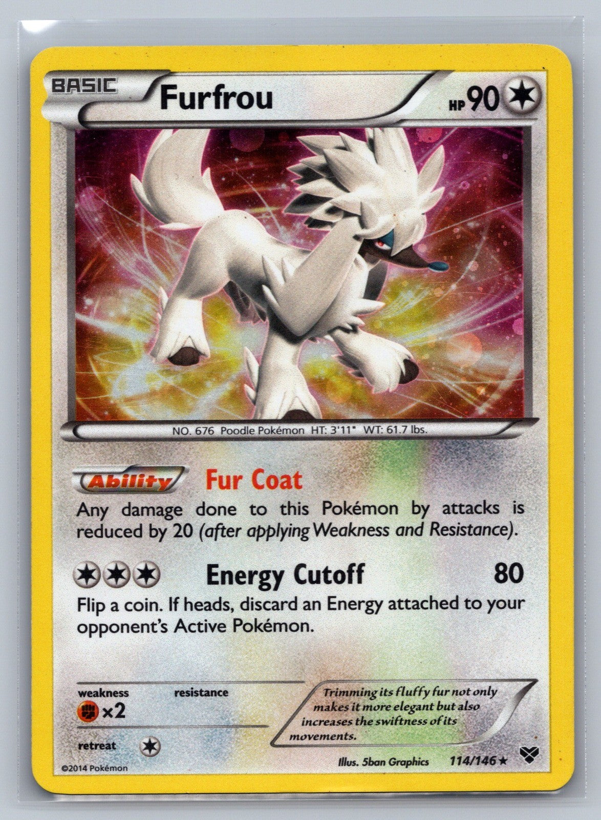 Furfrou Holo Rare 114/146 XY Base Set LP