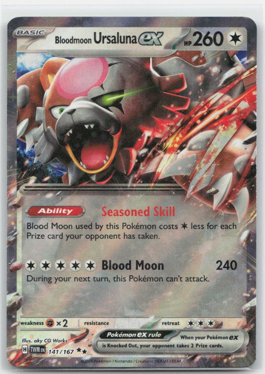 Bloodmoon Ursaluna ex - Holo Double Rare 141/167 SV06: Twilight Masquerade NM