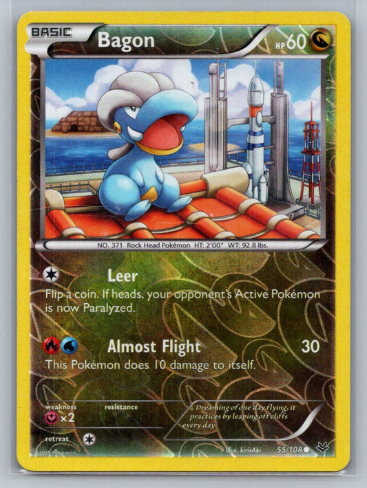 Bagon (55) Reverse Holo Common 55/108 XY - Roaring Skies LP