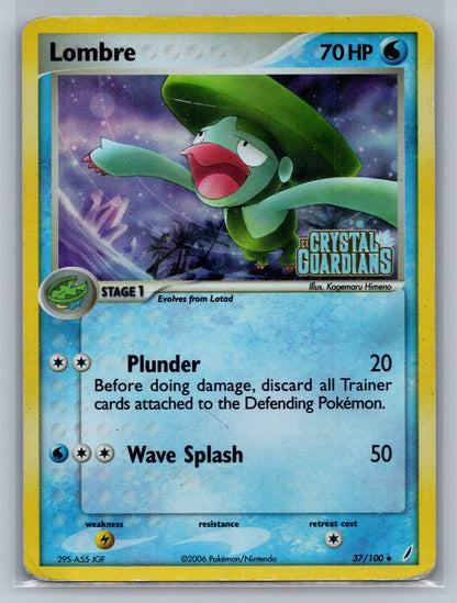 Lombre Reverse Holo Uncommon 37/100 Crystal Guardians MP