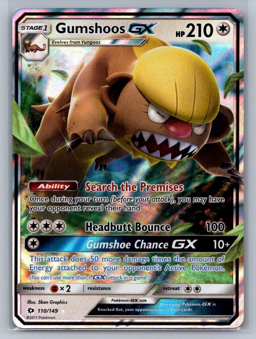 Gumshoos GX Holo Ultra Rare 110/149 SM Base Set LP