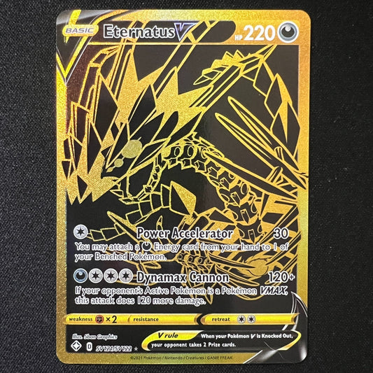 Eternatus V SV121/SV122 – Shining Fates Gold Secret Rare Holo Pokemon Cards NM