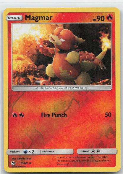 Magmar Reverse Holo Uncommon 10/68 Hidden Fates NM